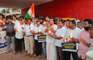 ಕಾಶ್ಮೀರ ಭಯೋತ್ಪಾದಕ ದಾಳಿ ಖಂಡಿಸಿ ಬೈಂದೂರು ಯುವ ಕಾಂಗ್ರೆಸ್ ಪ್ರತಿಭಟನೆ…!!