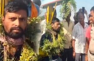 ಕಡಲೆ ಕಳ್ಳನನ್ನು ಹಿಡಿದು ಕಂಬಕ್ಕೆ ಕಟ್ಟಿ ಥಳಿಸಿದ ರೈತರು…!!