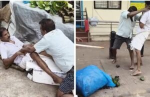 ನಡು ರಸ್ತೆಯಲ್ಲಿ ಕಲ್ಲು ಹಿಡಿದು ಇಬ್ಬರು ವ್ಯಕ್ತಿಗಳ ಹೊಡೆದಾಟ : ಹುಚ್ಚಾಟದ ವಿಡಿಯೋ ಜಾಲತಾಣದಲ್ಲಿ ವೈರಲ್…!!