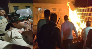 ಶಿವಾಜಿ ಜಯಂತಿ ಮೆರವಣಿಗೆ ವೇಳೆ ವೇಳೆ ಕಲ್ಲು, ಚಪ್ಪಲಿ ತೂರಾಟ : ನಿಷೇಧಾಜ್ಞೆ ಜಾರಿ…!!