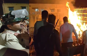 ಶಿವಾಜಿ ಜಯಂತಿ ಮೆರವಣಿಗೆ ವೇಳೆ ವೇಳೆ ಕಲ್ಲು, ಚಪ್ಪಲಿ ತೂರಾಟ : ನಿಷೇಧಾಜ್ಞೆ ಜಾರಿ…!!