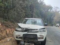 ಧರ್ಮಸ್ಥಳ : ಕಾರು ಬೈಕ್ ನಡುವೆ ಅಪಘಾತ ಬೈಕ್ ಸವಾರನಿಗೆ ಗಂಭೀರ ಗಾಯ…!!