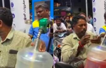 ಪೆಟ್ರೋಲ್ ದರ ಭಾರೀ ಏರಿಕೆಯಾಗಲಿದೆ ಎಂಬ ಗಾಳಿ ಸುದ್ದಿ : ಬಂಕ್ಗಳ ಮುಂದೆ ಸಾಲುಗಟ್ಟಿ ನಿಂತ ವಾಹನ ಸವಾರರು…!!