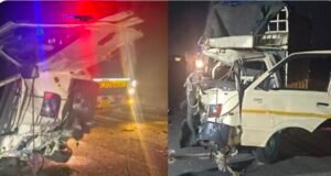 ಮಂತ್ರಾಲಯ ದರ್ಶನಕ್ಕೆ ತೆರಳಿದ ಭಕ್ತರ ವಾಹನ ಭೀಕರ ಅಪಘಾತ : 8 ಮಂದಿ ಸ್ಥಳದಲ್ಲೇ ಸಾವು..!!