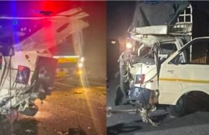 ಮಂತ್ರಾಲಯ ದರ್ಶನಕ್ಕೆ ತೆರಳಿದ ಭಕ್ತರ ವಾಹನ ಭೀಕರ ಅಪಘಾತ : 8 ಮಂದಿ ಸ್ಥಳದಲ್ಲೇ ಸಾವು..!!