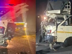 ಮಂತ್ರಾಲಯ ದರ್ಶನಕ್ಕೆ ತೆರಳಿದ ಭಕ್ತರ ವಾಹನ ಭೀಕರ ಅಪಘಾತ: 8 ಮಂದಿ ಸ್ಥಳದಲ್ಲೇ ಸಾವು..!!