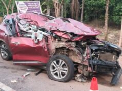 ಕಾಪು ಸಮೀಪ ಲಾರಿ – ಕಾರು ಡಿಕ್ಕಿಯಾಗಿ ಭೀಕರ ಅಪಘಾತ : ಓರ್ವ ಸಾವು : ಇಬ್ಬರಿಗೆ ಗಾಯ..!!