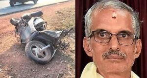 ರಾಷ್ಟ್ರೀಯ ಹೆದ್ದಾರಿಯಲ್ಲಿ ಭೀಕರ ಅಪಘಾತ : ಸ್ಕೂಟಿ ಸವಾರ ಸ್ಥಳದಲ್ಲೇ ಸಾವು, ಗೂಡ್ಸ್ ಚಾಲಕ ಗಂಭೀರ…!!