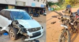 ನಿಟ್ಟೆ ಕಾಲೇಜಿನ ಬಳಿ ಭೀಕರ ಅಪಘಾತ : ಬೈಕಿಗೆ ಕಾರು ಡಿಕ್ಕಿಯಾಗಿ ತಂದೆ ಮೃತ್ಯು, ಮಗಳು ಗಂಭೀರ…!!