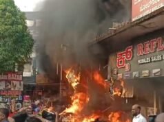 ಉಡುಪಿ: ಸಿಟಿ ಬಸ್ ನಿಲ್ದಾಣದ ಬಳಿ ಭಾರೀ ಅಗ್ನಿ ಅವಘಡ – ಐದಕ್ಕೂ ಹೆಚ್ಚು ಅಂಗಡಿಗಳಿಗೆ ಹಬ್ಬಿದ ಬೆಂಕಿ..!