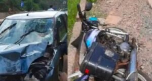 ಗೋಳಿತ್ತೊಟ್ಟು ಜಂಕ್ಷನ್ನಲ್ಲಿ ಭೀಕರ ಅಪಘಾತ : ಕಾರು ಡಿಕ್ಕಿಗೆ ಬೈಕ್ ಸವಾರ ಸಾವು : ಪತ್ನಿಗೆ ಗಂಭೀರ ಗಾಯ…!!