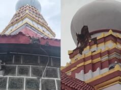 ಬಂಟ್ವಾಳ : ಮಹತೋಬಾರ ಶ್ರೀ ಕಾರಿಂಜೇಶ್ವರ ದೇವಸ್ಥಾನಕ್ಕೆ ಬಡಿದ ಸಿಡಿಲು…!!