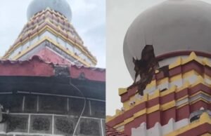 ಬಂಟ್ವಾಳ : ಮಹತೋಬಾರ ಶ್ರೀ ಕಾರಿಂಜೇಶ್ವರ ದೇವಸ್ಥಾನಕ್ಕೆ ಬಡಿದ ಸಿಡಿಲು…!!