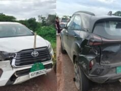 ಕಾಪು: ಕೋತಲಕಟ್ಟೆ ಜಂಕ್ಷನ್ ನಲ್ಲಿರುವ ಡೈವರ್ಷನ್ ಬಳಿ ಸರಣಿ ಅಪಘಾತ…!!