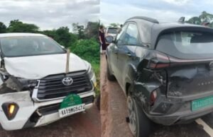 ಕಾಪು: ಕೋತಲಕಟ್ಟೆ ಜಂಕ್ಷನ್ ನಲ್ಲಿರುವ ಡೈವರ್ಷನ್ ಬಳಿ ಸರಣಿ ಅಪಘಾತ…!!