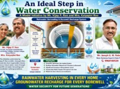 ಆನಂದತೀರ್ಥ ಪ್ರಾಂಶುಪಾಲರಿಂದ ಜಲ ಸಂರಕ್ಷಣೆಯ ಆದರ್ಶ ಹೆಜ್ಜೆ..!