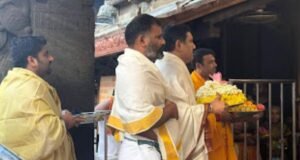ಕೊಲ್ಲೂರು ಮೂಕಾಂಬಿಕೆಗೆ ವಿಶೇಷ ಪೂಜೆ ಸಲ್ಲಿಸಿದ ವಿಜಯೇಂದ್ರ