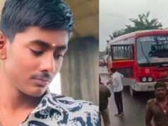 ಬಸ್ನಲ್ಲಿ ಪ್ರಯಾಣಿಸುವಾಗ ಗುಟ್ಕಾ ಉಗಿಯಲು ಕಿಟಕಿಯಿಂದ ಹೊರಕ್ಕೆ ತಲೆ ಹಾಕಿದ್ದ ಯುವಕನ ರುಂಡವೇ ಕಟ್…!!