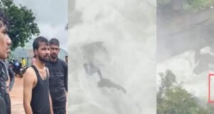 ಭಾರೀ ಮಳೆ ನಡುವೆ ಜಲಪಾತದಲ್ಲಿ ಅವಾಂತರ : ಸೆಲ್ಫಿಗಾಗಿ ನೀರಿಗಿಳಿದ ಕಾಲೇಜು ವಿದ್ಯಾರ್ಥಿಗಳ ರಕ್ಷಣೆ…!!