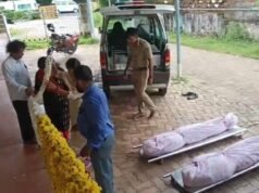 ವಾರಸುದಾರರು ಪತ್ತೆಯಾಗದಿರುವ ಎರಡು ಶವಗಳ ದಫನ.`