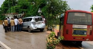 ಅಂಬ್ಯುಲೆನ್ಸ್ಗೆ ದಾರಿ ಬಿಡುವ ವೇಳೆ ಸರಣಿ ಡಿಕ್ಕಿ : ತಪ್ಪಿದ ಭಾರೀ ಅನಾಹುತ..!!
