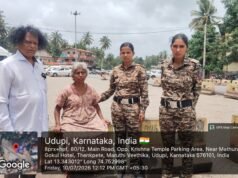 ಉಡುಪಿ-ಶ್ರೀ ಕೃಷ್ಣ ಮಠದ ಯಾತ್ರಿಕರ ವಾಹನ ನಿಲುಗಡೆ ಸ್ಥಳದಲ್ಲಿ ಅಸಹಾಯಕ ಸ್ಥಿತಿಯಲ್ಲಿದ್ದ ವೃದ್ಧೆಯ ರಕ್ಷಣೆ..!!