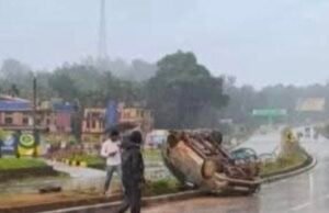 ಮಾಣಿ: NH-75ರಲ್ಲಿ ನಿಯಂತ್ರಣ ತಪ್ಪಿ ಕಾರು ಪಲ್ಟಿ – ಪ್ರಾಣಾಪಾಯದಿಂದ ಪಾರಾದ ಪ್ರಯಾಣಿಕರು…!!