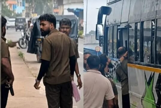 ಕಾಪು: ಟೈಮಿಂಗ್ ವಿಚಾರಕ್ಕೆ ಎಕ್ಸ್ಪ್ರೆಸ್ ಬಸ್ ಚಾಲಕರ ರಂಪಾಟ…!!