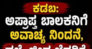 ಕಡಬ: ಅಪ್ರಾಪ್ತ ಬಾಲಕನಿಗೆ ಅವಾಚ್ಯ ನಿಂದನೆ, ಹಲ್ಲೆ–ಜೀವ ಬೆದರಿಕೆ : ಐವರ ವಿರುದ್ಧ ಪ್ರಕರಣ ದಾಖಲು…!!