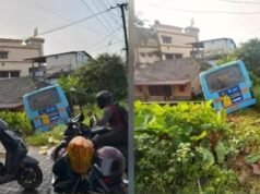ಕಂಟೈನರ್ ಟ್ರಕ್ಗೆ ಬಸ್ ಢಿಕ್ಕಿ : ಐವರು ಮಹಿಳೆಯರು ಸೇರಿ 6 ಮಂದಿ ಸ್ಥಳದಲ್ಲೇ ಸಾವು…!!