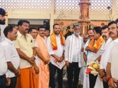 ಮುಜರಾಯಿ ಸಚಿವ ಕೆ ಎಸ್ ಬಸವoತಪ್ಪ ಕೊಡವೂರು ದೇವಳಕ್ಕೆ ಭೇಟಿ…!!
