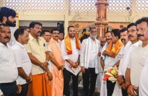ಮುಜರಾಯಿ ಸಚಿವ ಕೆ ಎಸ್ ಬಸವoತಪ್ಪ ಕೊಡವೂರು ದೇವಳಕ್ಕೆ ಭೇಟಿ…!!