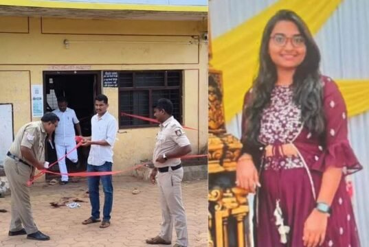 ಬೆಳಗಾವಿ : ಗ್ರಾ. ಪಂ ಕಚೇರಿಯೊಳಗೆ ತಂದೆ, ಮಗಳನ್ನು ಕೊಚ್ಚಿ ಕೊಲೆ…!!