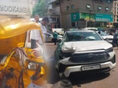 ಮಂಗಳೂರು: ಗೂಡ್ಸ್ ಆಟೊ-ನ್ಯಾಯಾಧೀಶರ ಕಾರಿನ ನಡುವೆ ಢಿಕ್ಕಿ : ಚಾಲಕ ಗಂಭೀರ…!!