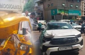 ಮಂಗಳೂರು: ಗೂಡ್ಸ್ ಆಟೊ-ನ್ಯಾಯಾಧೀಶರ ಕಾರಿನ ನಡುವೆ ಢಿಕ್ಕಿ : ಚಾಲಕ ಗಂಭೀರ…!!
