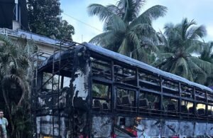 ದೆಂದೂರುಕಟ್ಟೆ ಪೆಟ್ರೋಲ್ ಪಂಪ್ ಬಳಿ ಸಿಟಿ ಬಸ್ ಬೆಂಕಿಗಾಹುತಿ..!!