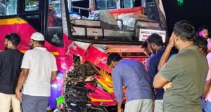 ಮೂಡುಬಿದ್ರೆ : ದ್ವಿಚಕ್ರ ವಾಹನಕ್ಕೆ ಖಾಸಗಿ ಬಸ್ ಡಿಕ್ಕಿ: ಯುವಕ ಮೃತ್ಯು..!!